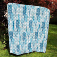 Aloha Hawaii Vintage Kahili Pa'a Lima Quilt Palaka Print Oceanic Turquoise