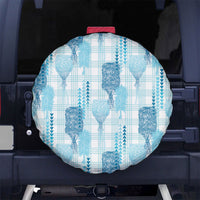 Aloha Hawaii Vintage Kahili Pa'a Lima Spare Tire Cover Palaka Print Oceanic Turquoise