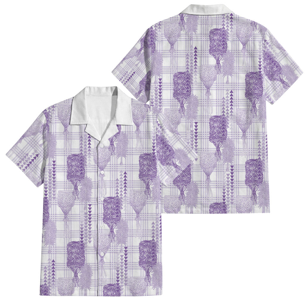 Aloha Hawaii Vintage Kahili Pa'a Lima Family Matching Tank Maxi Dress and Hawaiian Shirt Palaka Print Pastel Lavender