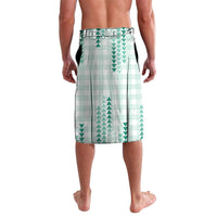 Aloha Hawaii Vintage Kahili Pa'a Lima Lavalava Palaka Print Mossy Teal