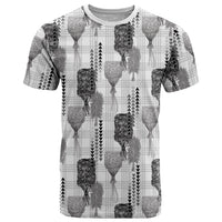 Aloha Hawaii Vintage Kahili Pa'a Lima T Shirt Palaka Print Hinahina