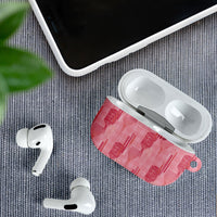 Aloha Hawaii Vintage Kahili Pa'a Lima AirPods Case Palaka Print Berry Pink