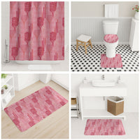 Aloha Hawaii Vintage Kahili Pa'a Lima Bathroom Set Palaka Print Berry Pink