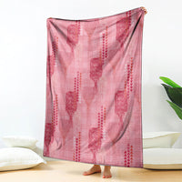 Aloha Hawaii Vintage Kahili Pa'a Lima Blanket Palaka Print Berry Pink