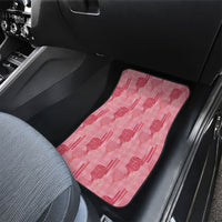 Aloha Hawaii Vintage Kahili Pa'a Lima Car Mats Palaka Print Berry Pink