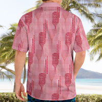 Aloha Hawaii Vintage Kahili Pa'a Lima Hawaiian Shirt Palaka Print Berry Pink