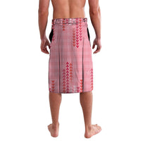 Aloha Hawaii Vintage Kahili Pa'a Lima Lavalava Palaka Print Berry Pink
