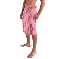 Aloha Hawaii Vintage Kahili Pa'a Lima Lavalava Palaka Print Berry Pink