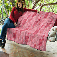 Aloha Hawaii Vintage Kahili Pa'a Lima Quilt Palaka Print Berry Pink