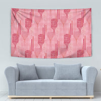 Aloha Hawaii Vintage Kahili Pa'a Lima Tapestry Palaka Print Berry Pink