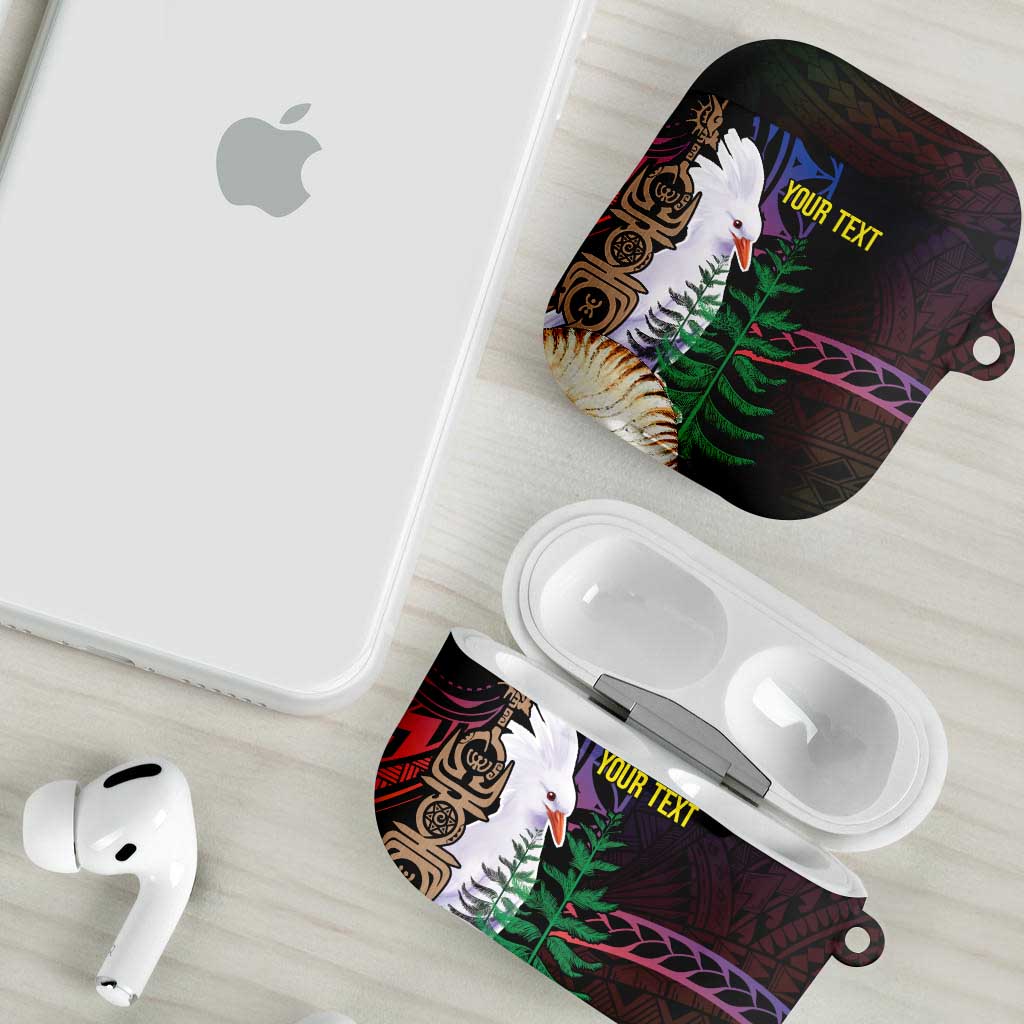 New Caledonia Kanaky Personalized AirPods Case Kagu Bird Emblem - Polynesian Pride
