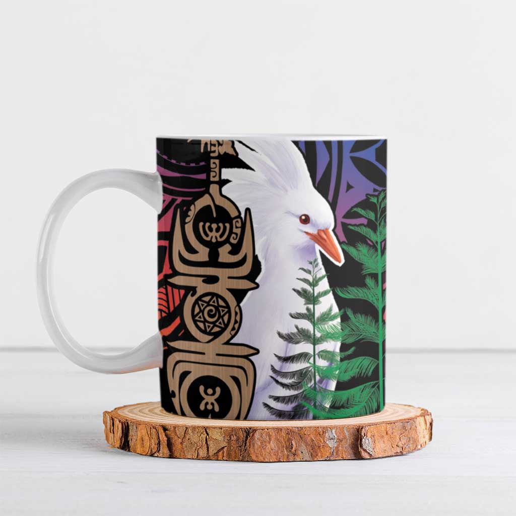 New Caledonia Kanaky Personalized Ceramic Mug Kagu Bird Emblem - Polynesian Pride