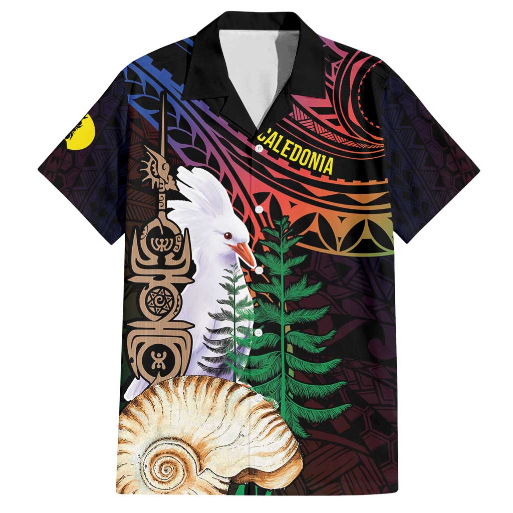 New Caledonia Kanaky Personalized Family Matching Tank Maxi Dress and Hawaiian Shirt Kagu Bird Emblem - Polynesian Pride