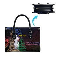 New Caledonia Kanaky Personalized Leather Bag Kagu Bird Emblem - Polynesian Pride