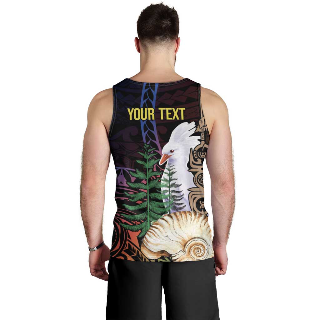 New Caledonia Kanaky Personalized Men Tank Top Kagu Bird Emblem - Polynesian Pride