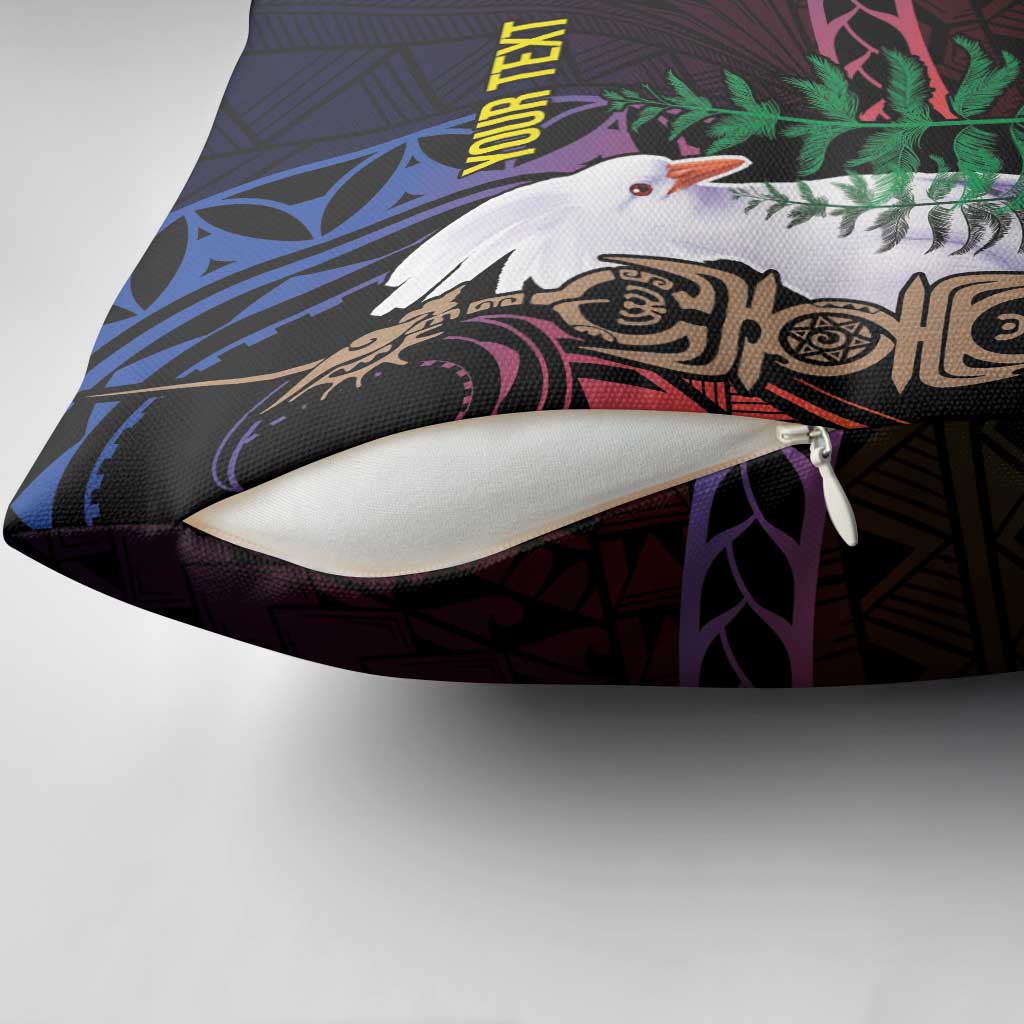 New Caledonia Kanaky Personalized Pillow Cover Kagu Bird Emblem - Polynesian Pride