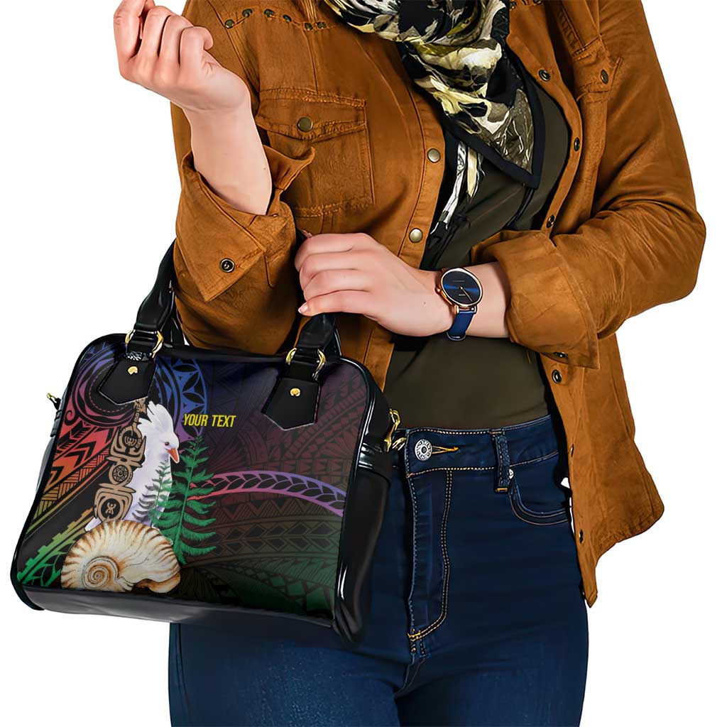 New Caledonia Kanaky Personalized Shoulder Handbag Kagu Bird Emblem - Polynesian Pride
