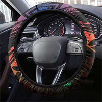New Caledonia Kanaky Steering Wheel Cover Kagu Bird Emblem - Polynesian Pride