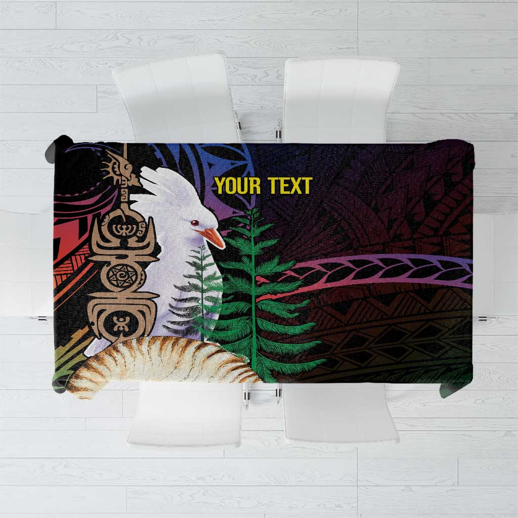 New Caledonia Kanaky Personalized Tablecloth Kagu Bird Emblem - Polynesian Pride