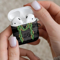 Hawai'i Paniolo Maile Twisted Lei AirPods Case Obsidian Black LT7 - Polynesian Pride
