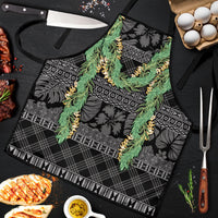 Hawai'i Paniolo Maile Twisted Lei Apron Obsidian Black LT7 Black - Polynesian Pride