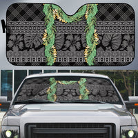 Hawai'i Paniolo Maile Twisted Lei Auto Sun Shade Obsidian Black LT7 Black - Polynesian Pride