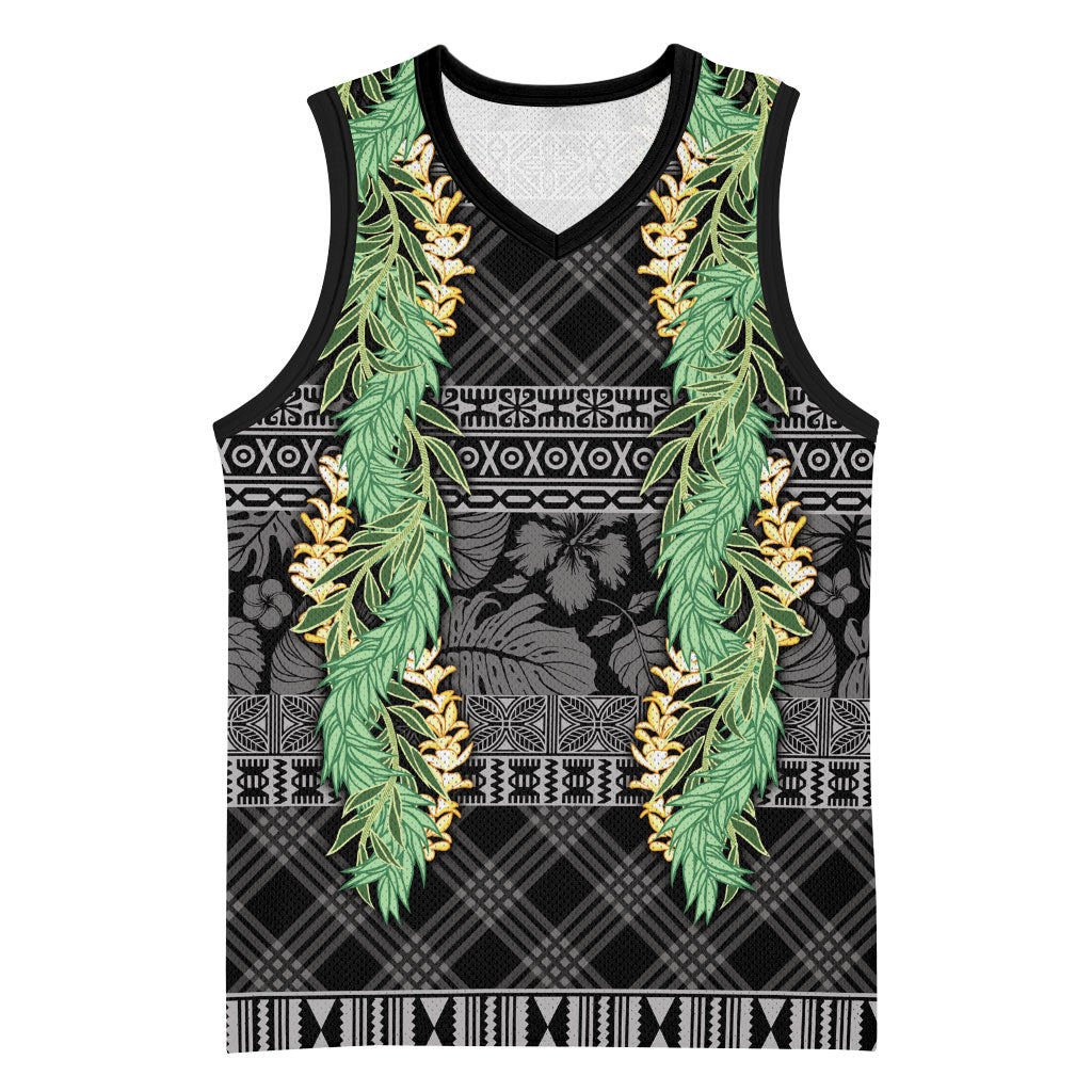 Hawai'i Paniolo Maile Twisted Lei Basketball Jersey Obsidian Black