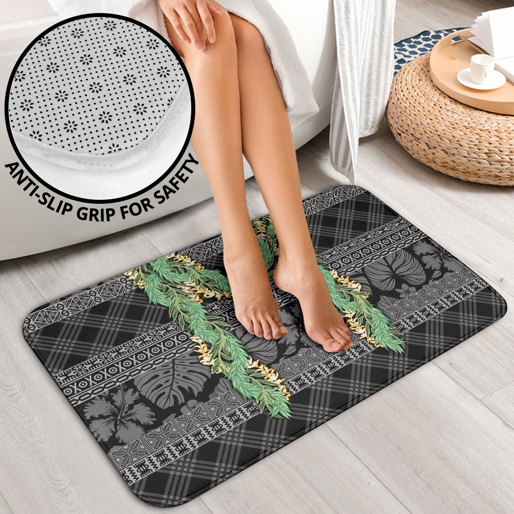 Hawai'i Paniolo Maile Twisted Lei Bathroom Set Obsidian Black LT7 - Polynesian Pride