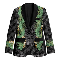 Hawai'i Paniolo Maile Twisted Lei Blazer Obsidian Black LT7 Unisex Black - Polynesian Pride