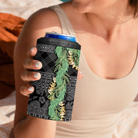 Hawai'i Paniolo Maile Twisted Lei 4 in 1 Can Cooler Tumbler Obsidian Black LT7 - Polynesian Pride