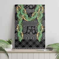 Hawai'i Paniolo Maile Twisted Lei Canvas Wall Art Obsidian Black LT7 - Polynesian Pride