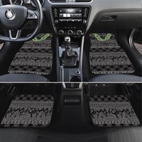 Hawai'i Paniolo Maile Twisted Lei Car Mats Obsidian Black LT7 Set 4pcs Black - Polynesian Pride