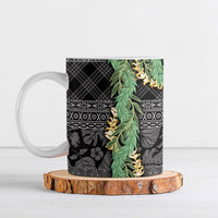 Hawai'i Paniolo Maile Twisted Lei Ceramic Mug Obsidian Black LT7 Black - Polynesian Pride
