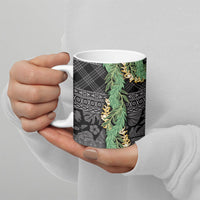 Hawai'i Paniolo Maile Twisted Lei Ceramic Mug Obsidian Black LT7 - Polynesian Pride