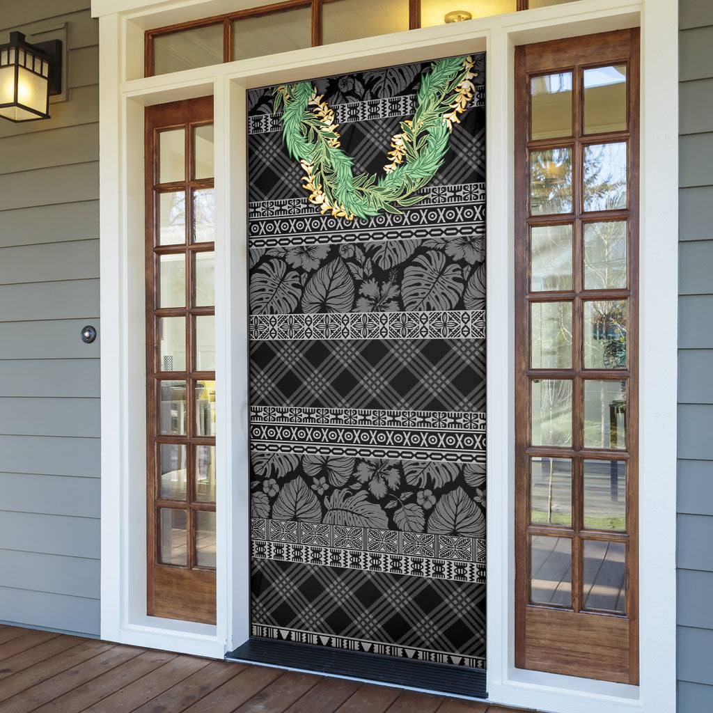 Hawai'i Paniolo Maile Twisted Lei Door Cover Obsidian Black LT7 - Polynesian Pride