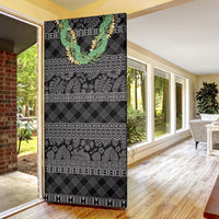 Hawai'i Paniolo Maile Twisted Lei Door Cover Obsidian Black LT7 - Polynesian Pride