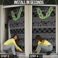 Hawai'i Paniolo Maile Twisted Lei Door Cover Obsidian Black LT7 - Polynesian Pride