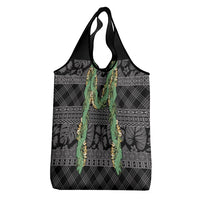 Hawai'i Paniolo Maile Twisted Lei Grocery Bag Obsidian Black LT7 - Polynesian Pride