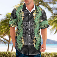 Hawai'i Paniolo Maile Twisted Lei Hawaiian Shirt Obsidian Black LT7 - Polynesian Pride