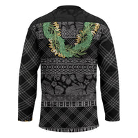 Hawai'i Paniolo Maile Twisted Lei Hockey Jersey Obsidian Black LT7 - Polynesian Pride