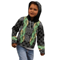 Hawai'i Paniolo Maile Twisted Lei Kid Hoodie Obsidian Black LT7 - Polynesian Pride