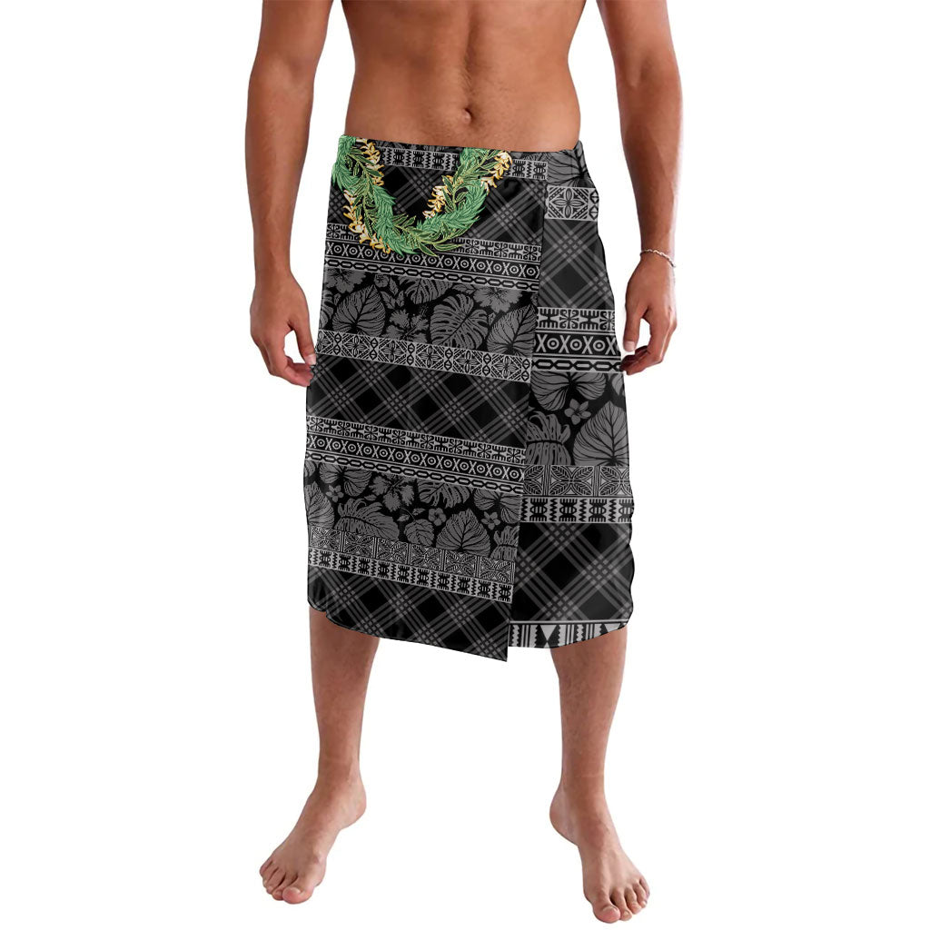 Hawai'i Paniolo Maile Twisted Lei Lavalava Obsidian Black LT7 Black - Polynesian Pride