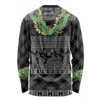 Hawai'i Paniolo Maile Twisted Lei Long Sleeve Shirt Obsidian Black LT7 - Polynesian Pride