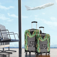 Hawai'i Paniolo Maile Twisted Lei Luggage Cover Obsidian Black LT7 - Polynesian Pride