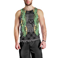 Hawai'i Paniolo Maile Twisted Lei Men Tank Top Obsidian Black LT7 - Polynesian Pride