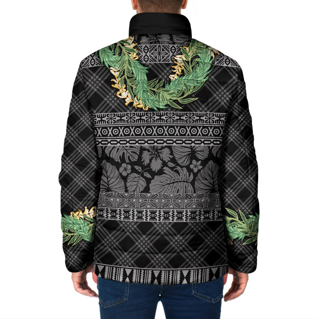 Hawai'i Paniolo Maile Twisted Lei Padded Jacket Obsidian Black LT7 - Polynesian Pride