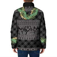 Hawai'i Paniolo Maile Twisted Lei Padded Jacket Obsidian Black LT7 - Polynesian Pride