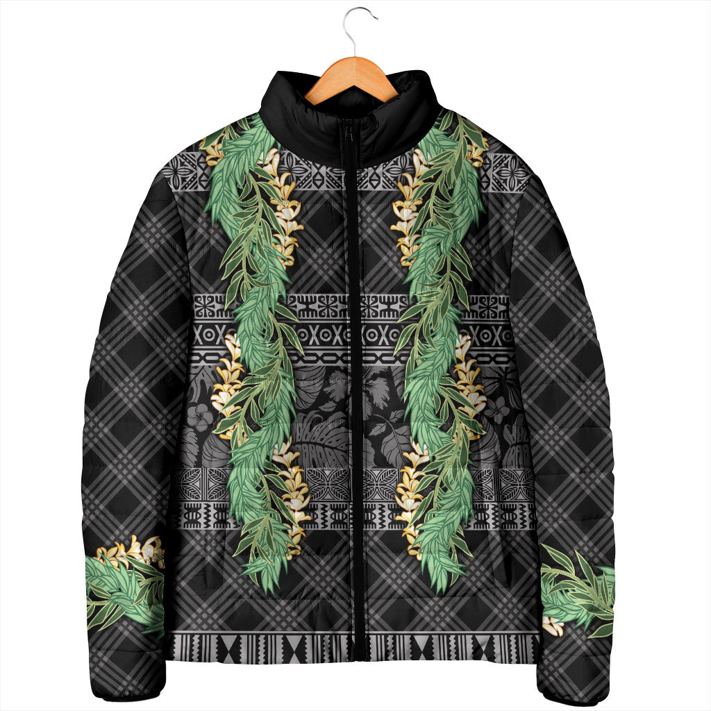 Hawai'i Paniolo Maile Twisted Lei Padded Jacket Obsidian Black LT7 - Polynesian Pride