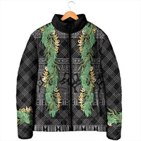 Hawai'i Paniolo Maile Twisted Lei Padded Jacket Obsidian Black LT7 - Polynesian Pride