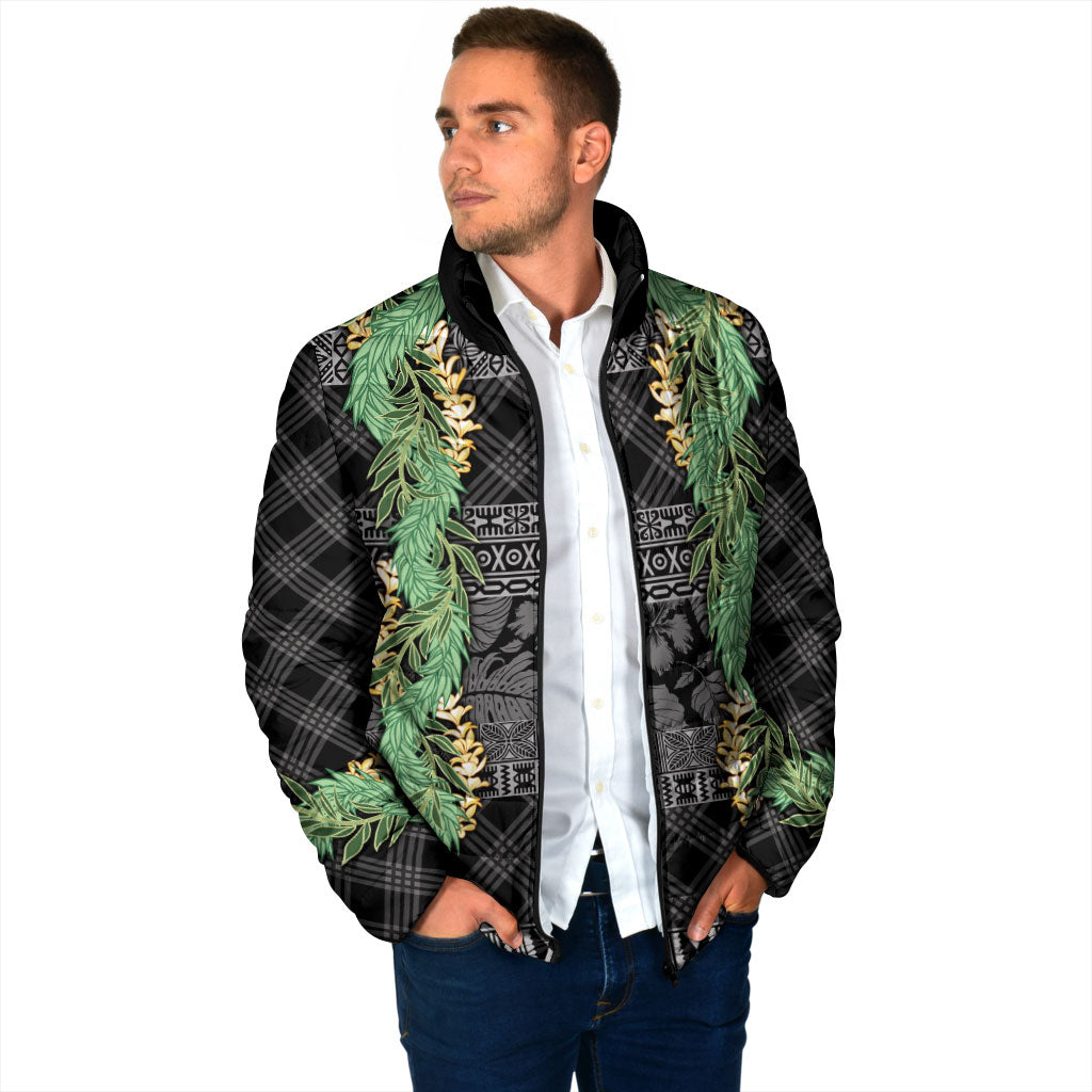 Hawai'i Paniolo Maile Twisted Lei Padded Jacket Obsidian Black LT7 - Polynesian Pride